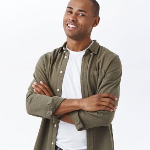 Cotton Jacket & White Shirt