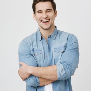 Tinted Jeans Shirt With Buttons